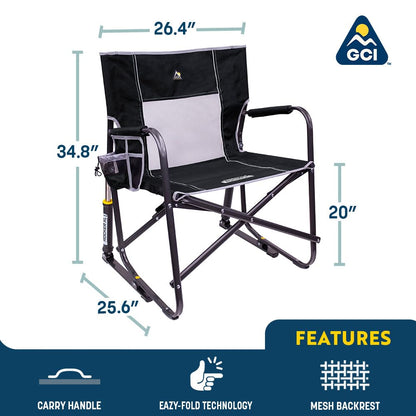 GCI OUTDOOR Freestyle Rocker XL Portable Folding Rocking Chair and Outdoor Camping Chair