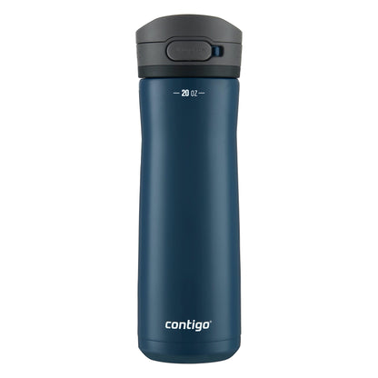 Contigo Jackson Chill 2.0, Vacuum-Insulated Stainless Steel Water Bottle with Secure Lid, Leak-Proof Travel Friendly, 20oz Capacity, Blueberry Color, Keeps Drinks Cold for 12 Hours