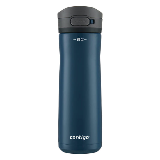 Contigo Jackson Chill 2.0, Vacuum-Insulated Stainless Steel Water Bottle with Secure Lid, Leak-Proof Travel Friendly, 20oz Capacity, Blueberry Color, Keeps Drinks Cold for 12 Hours
