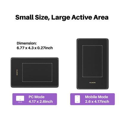 HUION H420X OSU Tablet Graphic Drawing with 8192 Levels Pressure Battery-Free Stylus, 4.17x2.6 inch Digital Tablet Compatible with Window/Mac/Linux/Android for OSU Game, Online Teaching