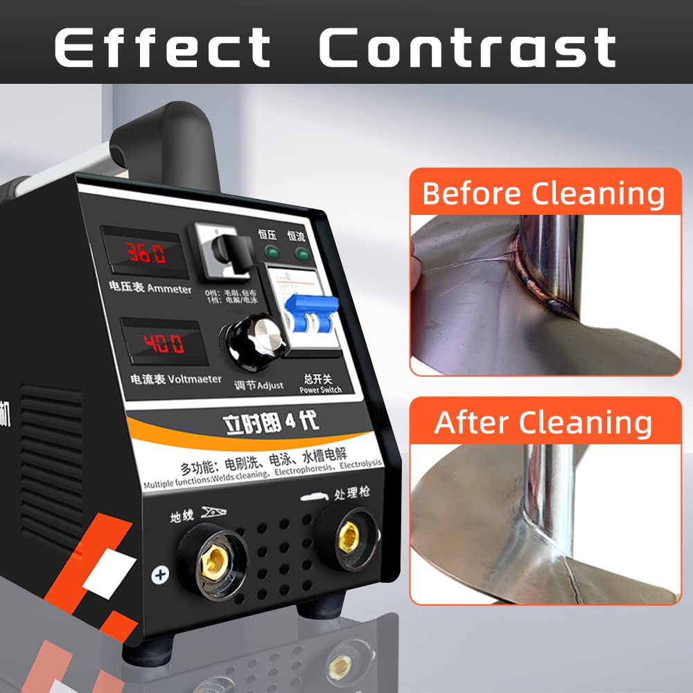 DKland LSL-4000 Weld Bead Electrolysis Cleaning Machine 220V,Industrial Weld Cleaner for TIG, Spot Welds. Welding Supplies