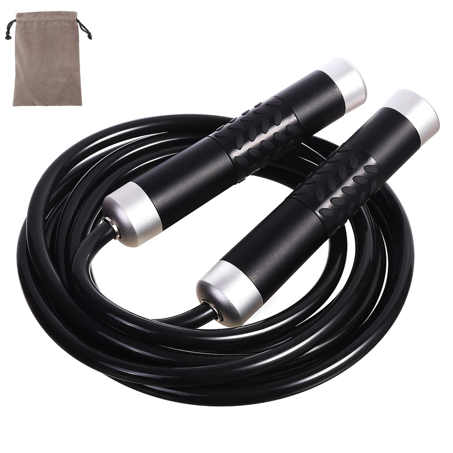 Gaoykai Weighted Jump Rope for Women,Men,Heavy Jump Rope with Adjustable Bold PVC Rope,Ball Bearing Aluminum Handle,Great for Crossfit Training, Boxing, and MMA Workouts