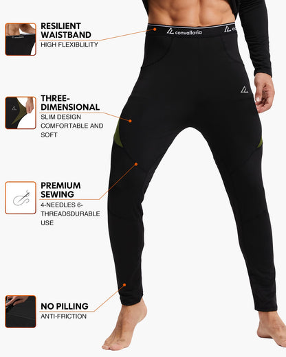 CL Thermal Underwear Long Johns for Men,Hunting Gear Sport Top and Bottom Set Winter Base Layer Long Underwear for Outdoor