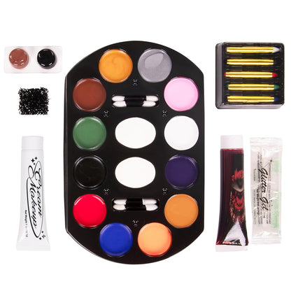 Kangaroo Face Paint Palette Halloween Makeup Kit For Kids - Fake Blood Body Paint Colorful Palette - SFX Makeup Kit for Zombie, Halloween Painting