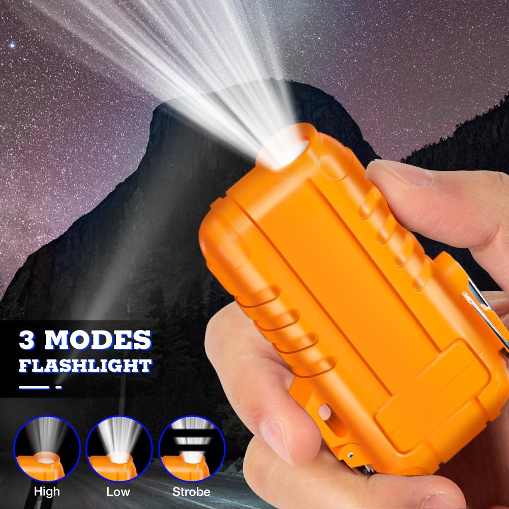 LcFun USB Rechargeable Electric Arc Lighter Windproof Plasma Lighters with LED Battery Display, Waterproof Electronic Flashlight Lighters with Lanyard for Camping, Survival Tactical Gear
