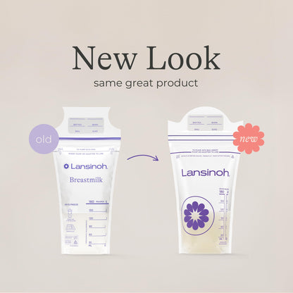 Lansinoh Breastmilk Storage Bags, 100 Count, Baby Essentials, Fast Freeze & Thaw Breast Milk Bags for Baby Bottle Feeding, Superior Strength & Stretch, 6 Ounce