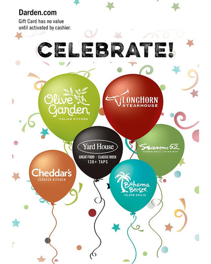 Darden Celebrate Gift Card $50