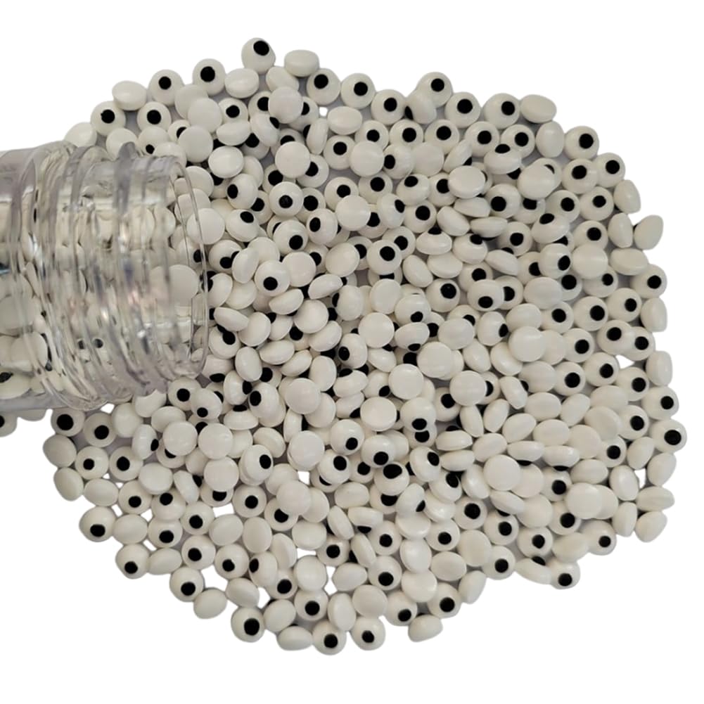 Eastron Edible Mini Candy Eyeballs Eyes Cake Cupcake Toppers Cookie Decorations Dessert Sprinkles for Halloween Christmas Birthday Party Supplies 2.82 Ounce