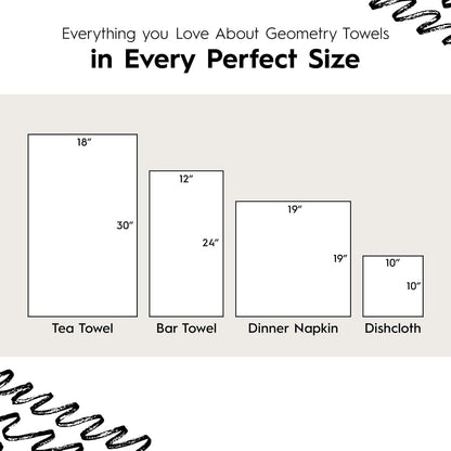 GEOMETRY Cloth Dinner Napkins - Quick-Dry, Ultra-Absorbent, Reusable Cloth Napkins for Dining & Entertaining - Turkey Feathers, 19" x 19" - 6-Pieces