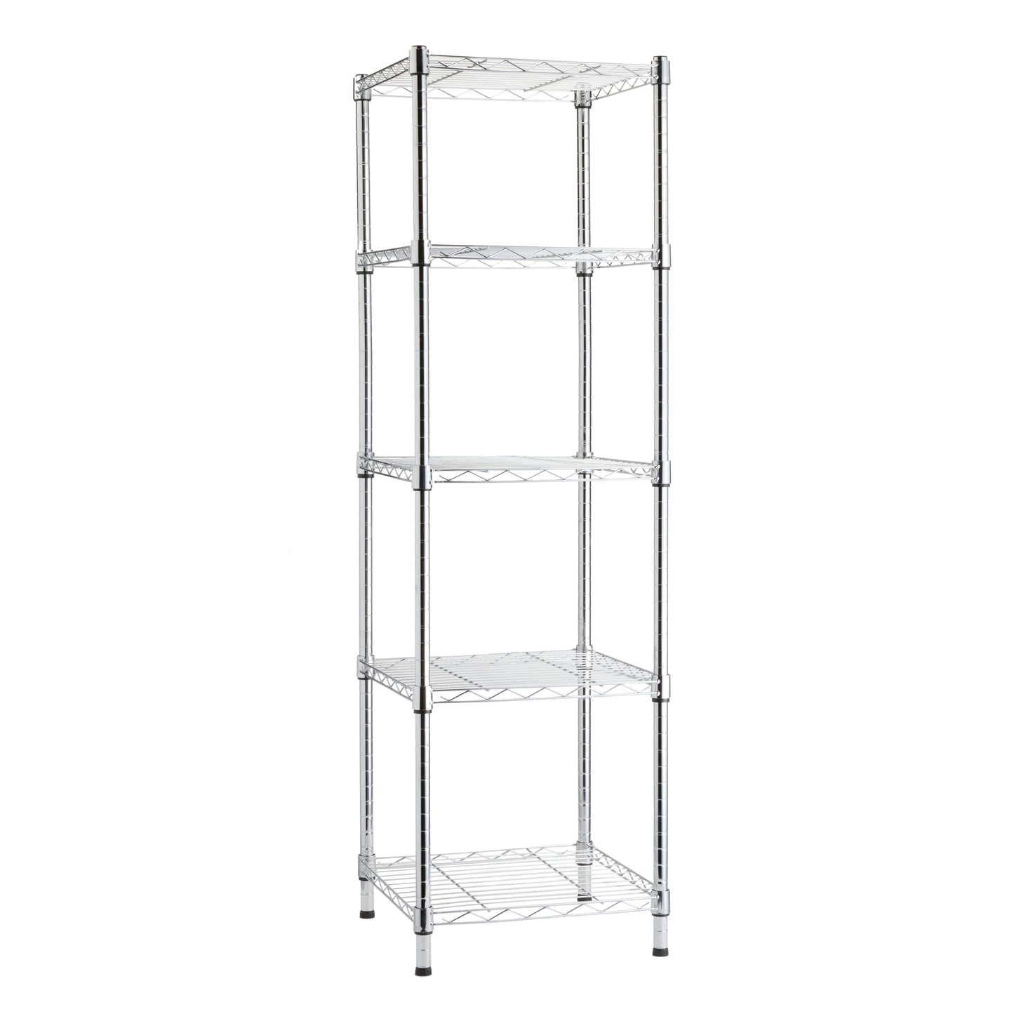 Amazon Basics 3-Shelf Adjustable Heavy Duty Steel Wire Rack Storage Shelving Organizer for Kitchen, Garage, 23.2" L x 13.4" W x 30" H, Black