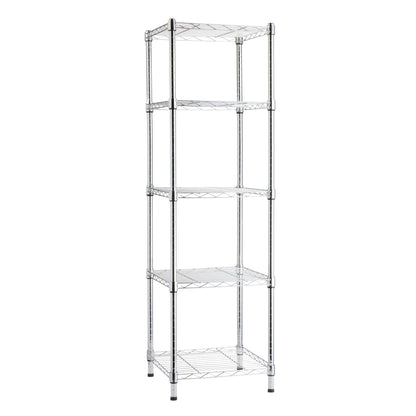 Amazon Basics 3-Shelf Adjustable Heavy Duty Steel Wire Rack Storage Shelving Organizer for Kitchen, Garage, 23.2" L x 13.4" W x 30" H, Black