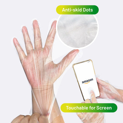 GENERALCARE Ultra Strong Disposable TPE Cooking Gloves, Ideal for Cleaning and Food Prep.Latex & Powder Free Food safe 100 Pieces(M)