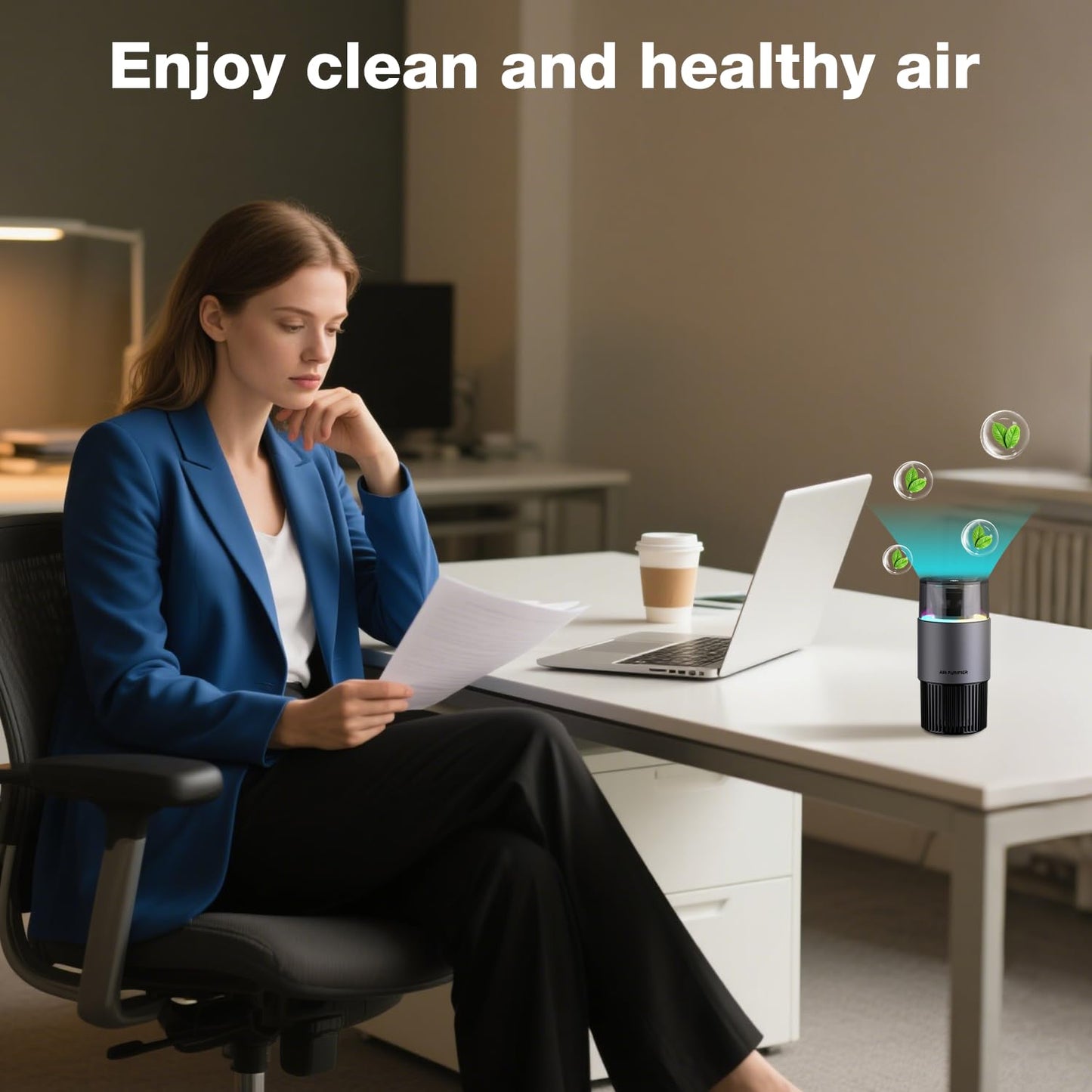 JOSTART Portable HEPA Air Purifier with negative ion Purification, for Car, Truck, RV/Camper, for Smoke,Pet Dander, Dust, Pollutants for Clean Air