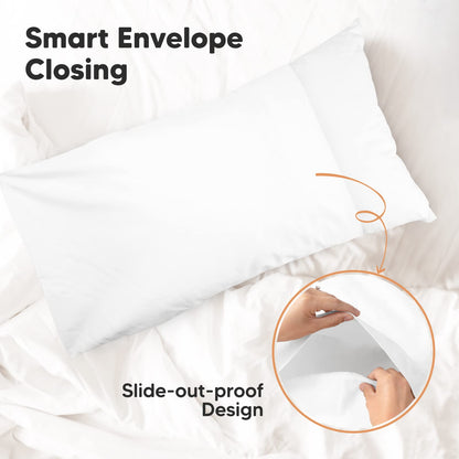 KeaBabies Toddler Pillowcase 13"x18" - Organic Cotton Toddler Pillowcase for Kids, Boys, Girls, Soft & Durable Cotton Cover for Miniature Sleepy Pillows, Cute Colors,Pillow Sold Separately(Soft White)