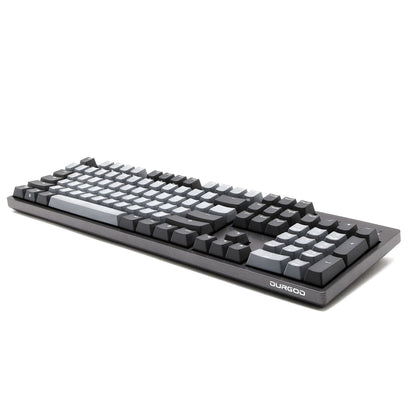 DURGOD Heavy Duty Mechanical Keyboard with Cherry MX Brown Switches N-Key Rollover 104 Keys(PBT Keycaps) Type C Interface for Gamer/Typists/Office/Home (Space Grey，ANSI/US)