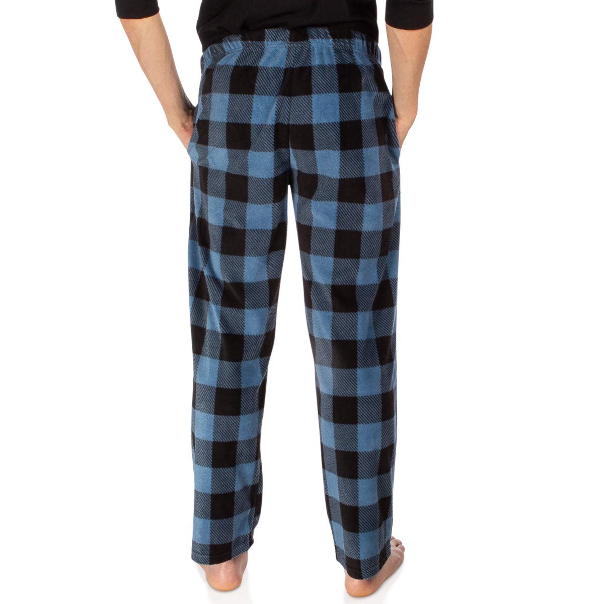DG Hill Mens PJ Bottoms Fleece - Lounge Pants Sleepwear Plaid PJs - Pajama Pants with Pockets Microfleece for Winter