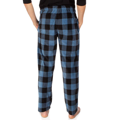 DG Hill Mens PJ Bottoms Fleece - Lounge Pants Sleepwear Plaid PJs - Pajama Pants with Pockets Microfleece for Winter