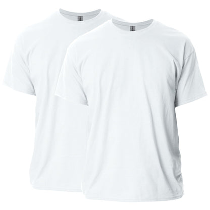 Gildan Adult Ultra Cotton T-Shirt, Style G2000, Multipack, White (2-Pack), Large