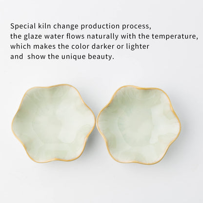 Jewelry Dish Tray, Ring Dish, Ceramic Trinket Tray, Key Bowl, Decorative Plate, for Friends Sisters Daughter Mother(Light Green)