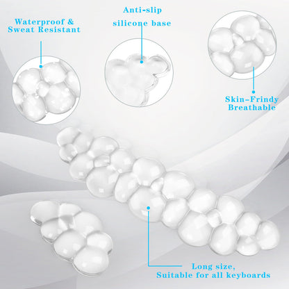 Gel Cloud Keyboard and Mouse Wrist Rest, Cute Wrist Support and Arm Support Keyboard Rest for Keyboard and Mouse Typing Pain Relief，Suitable for Office/Computer/Laptop/Gaming（White）