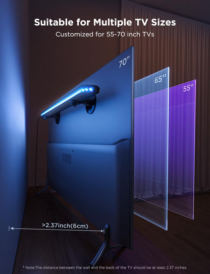 Govee Upgraded 31 Inch LED Light Bar with Scene and Music Modes, RGBIC WiFi Light with Multiple Placement Options Suitable for 55-70 inch TVs, Voice and App Control, 1 Pack