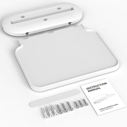 HomeMount Echo Show 8 Wall Mount - Space Saving Smart Home Holder Compatible with Google Nest Hub Max & Portable Speakers & Show8 (1st & 2nd Gen, 2019 & 2021 & 2023 Release) White