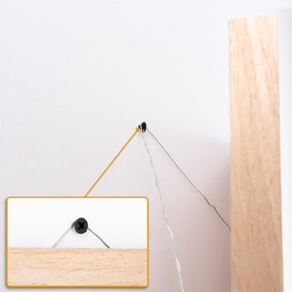 KURUI Drywall Screws Assortment Kit, #6 Black Wood Screws for Sheetrock,165pcs Picture Hanging Kit for Frame Painting Art Photo, Phillips Coarse Dry Wall Screw 4 Sizes 1",1-1/4",1-5/8",2"