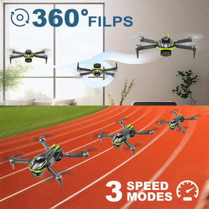 HONIVON Drone with Camera 1080P HD for Beginners, Brushless Motor Drone with 45 Mins Long Flight Time Altitude Hold Obstacle Avoidance RC Quadcopter Toys Gifts For Kids Adults, Green