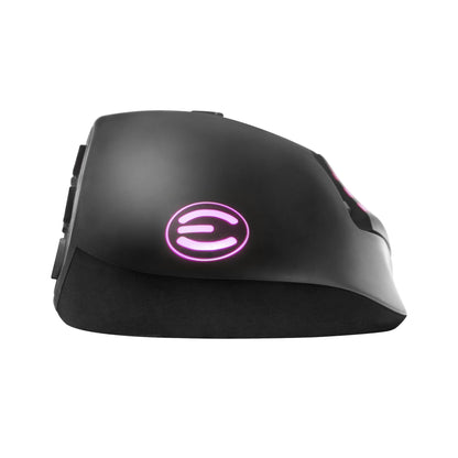 EVGA X15 MMO Gaming Mouse, 8k, Wired, Black, Customizable, 16,000 DPI, 5 Profiles, 20 Buttons, Ergonomic 904-W1-15BK-KR