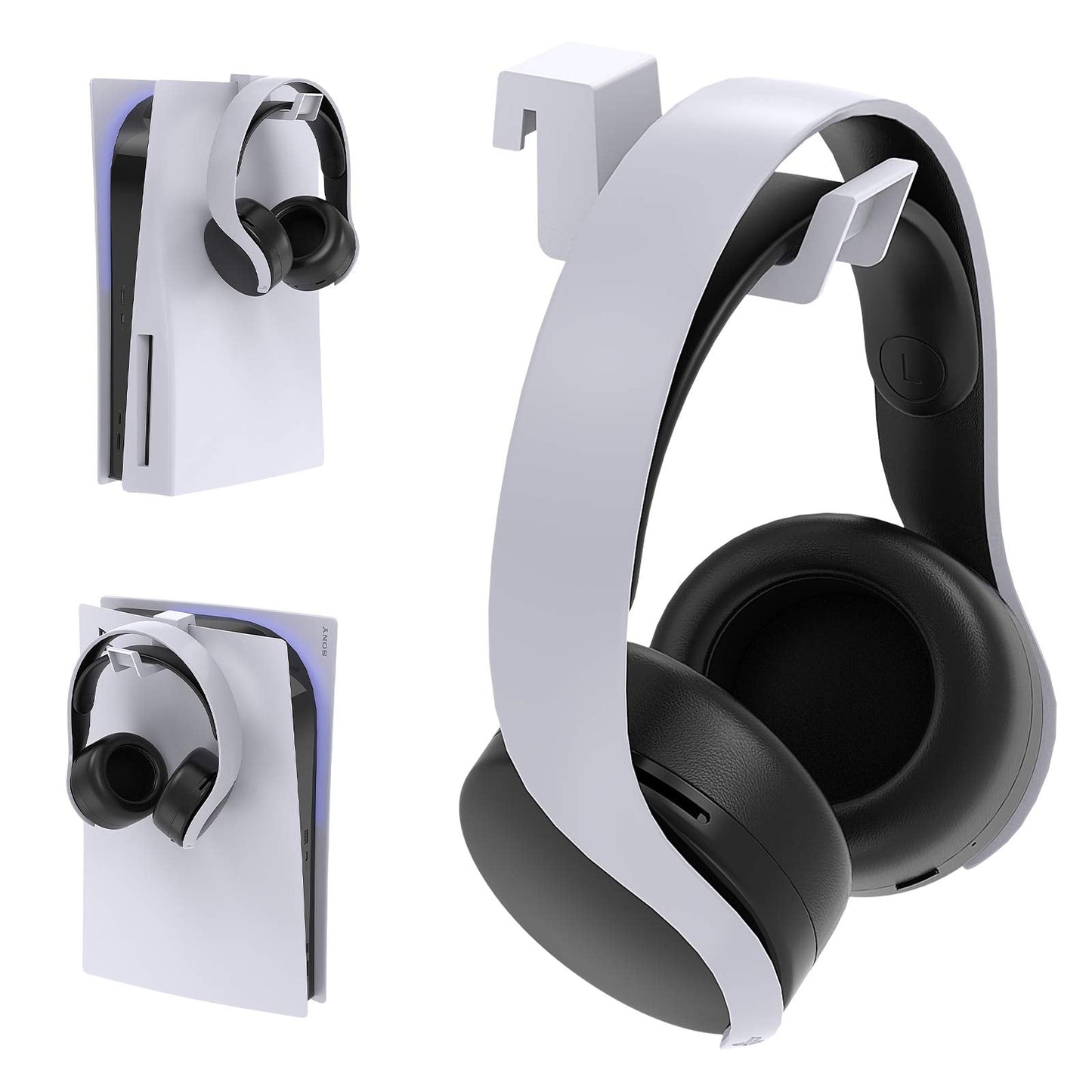 Klipdasse Headphone Stand for PS5/PS5 Pro/PS5 Slim, Gaming Headset Hanger Holder Headphone Hook Stand for PS5/PS5 Pro/PS5 Slim