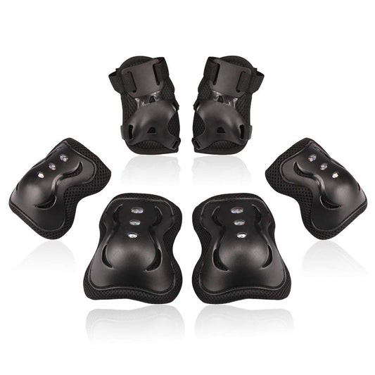 Kids/Youth Knee Pad Elbow Pads Guards Protective Gear Set for Roller Skates Cycling BMX Bike Skateboard Inline Skatings Scooter Riding Sports (Black, Small (3-8 years))