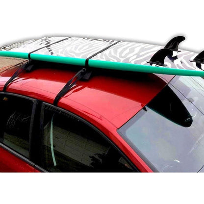 Dorsal Universal Soft Roof Rack Pads for Surfboard Kayak SUPs with Car Tie Down Straps and Storage Bag - Pack of 2 Polyester 20" Inch Black