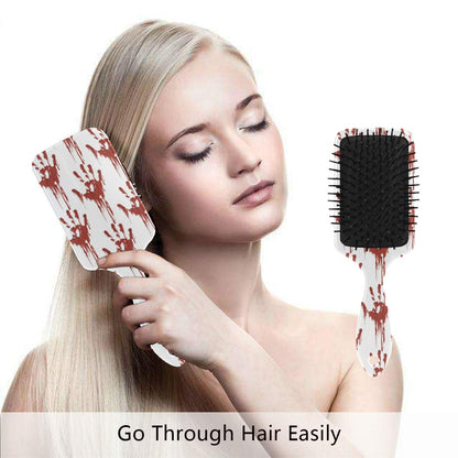 Halloween Scary Bloody Zombie Hair Brush for Wet & Dry Hair Grip Soft Bristles for Anti Static & Frizz Air Cushion Comb for Women Girls