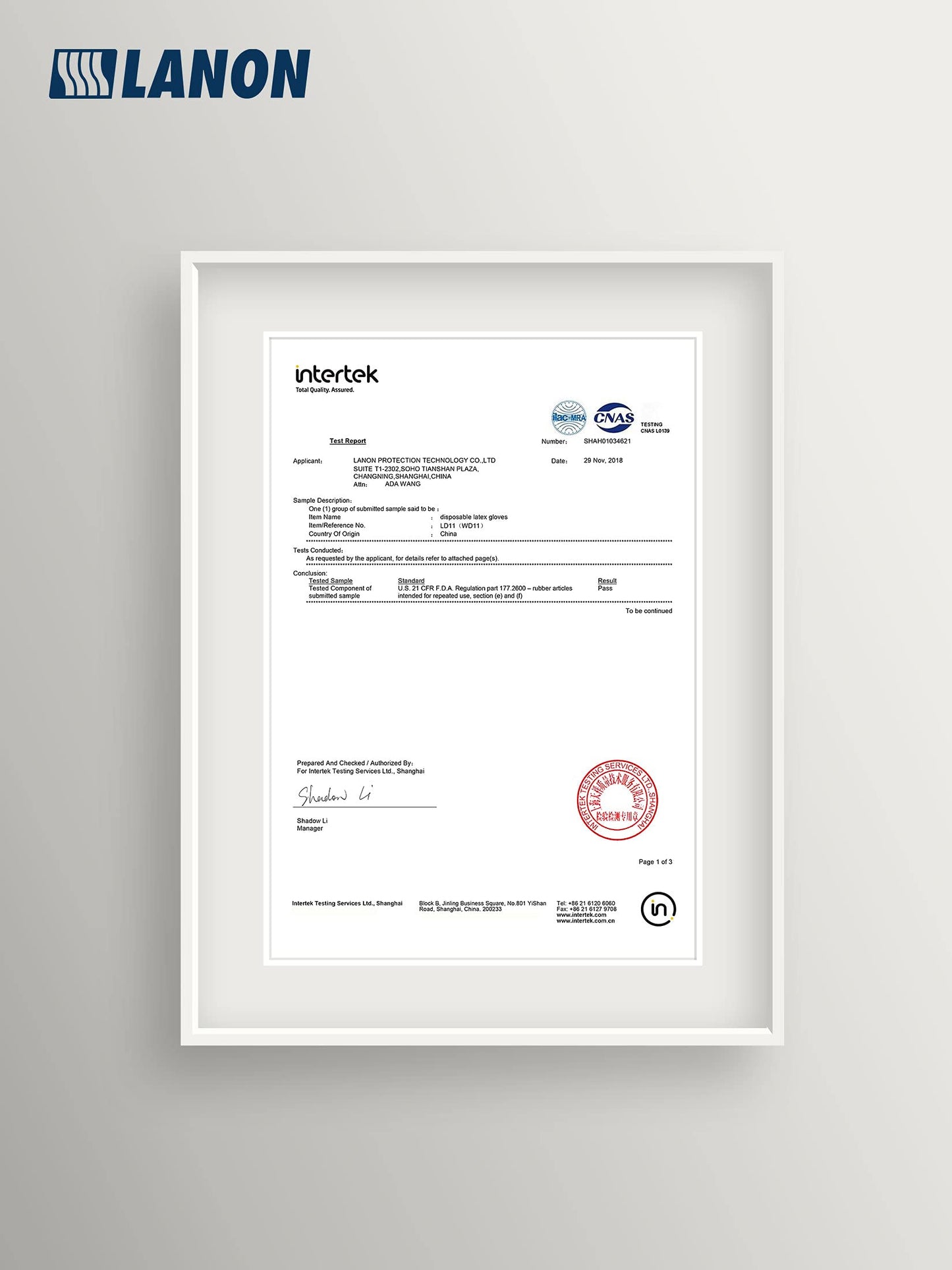 LANON 5 mil Latex Disposable Gloves, Food-Contact Grade, Powder-Free, Fully Textured, White, Large