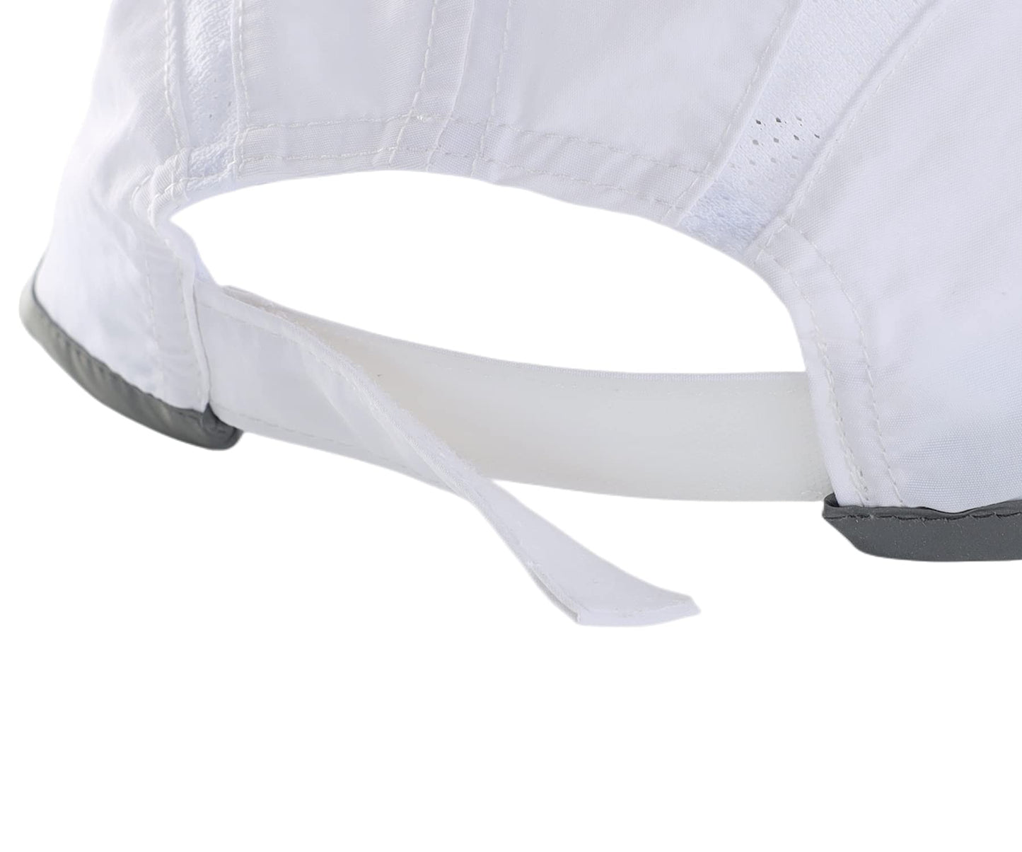 Connectyle Foldable Mesh Sports Cap with Reflective Stripe Breathable Sun Runner Cap (White)