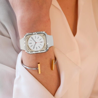 3Pack Rc-Z for Apple Watch Series 9 8 7 45mm Bling Bumper Case Women, Diamond Protective Frame for iWatch iPhone Watch 45 mm Accessories