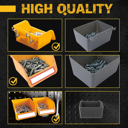 ELEAD 260 Piece Pegboard Hooks 1/8 and 1/4 inch peg Board Organizer Accessories with Pegboard Bins for Organizing Various Tools in The Garage Kitchen Bathroom Craft Room