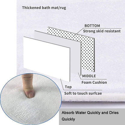 DDS-DUDES 4Pcs Christmas Shower Curtain Sets Kids Bathroom Halloween Decor with 12 Curtain Hooks for Bathroom, Waterproof 71 x 71 inch (D14)