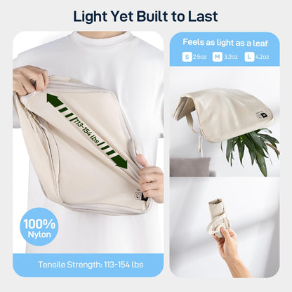 EPICKA 6 Set Ultra-Lightweight Compression Packing Cubes - Water Resistant Durable Travel Organizers with Toiletries Bag, Expandable Travel Accessories for Carry on Luggage, Suitcase (Beige)