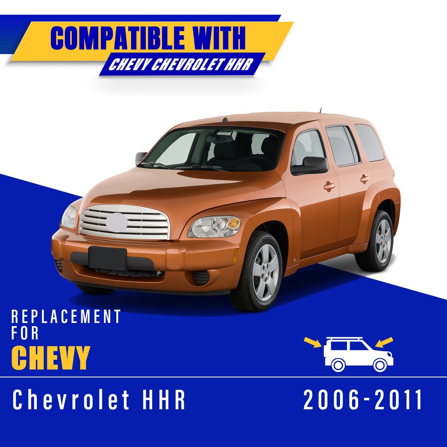 3 wipers Replacement for 2006-2011 Chevy chevrolet HHR, Windshield Wiper Blades Original Equipment Replacement - 18"/18"/11" (Set of 3) U/J HOOK