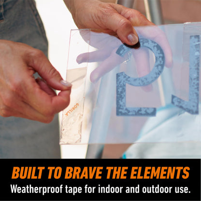 Gorilla Tough & Clear Double Sided Mounting Tape, Clear Tape, 1" x 150" (Pack of 1) - Weatherproof for Indoor or Outdoor