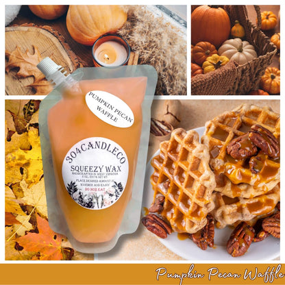 304CandleCo Large Squeeze Soy Wax Melt - 50 SCENTS! - Highly Fragrant & Hand-Crafted - Easy Mix & Match - American Made - Perfect for Wax Warmers (8oz, Pumpkin Pecan Waffles)