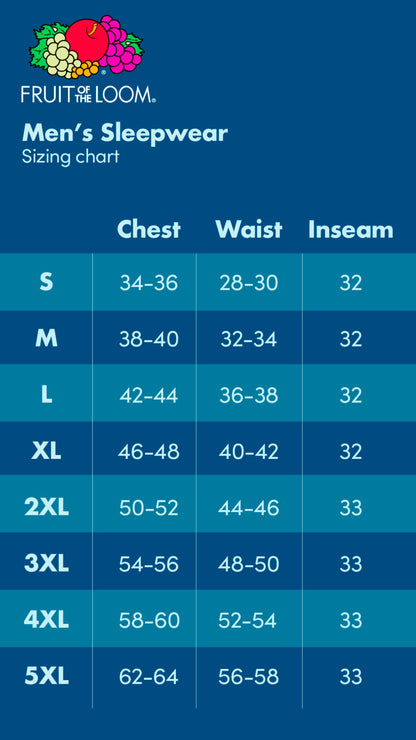 Fruit of the Loom Men's Jersey Knit Jogger Sleep Pant (1 and 2 Packs), Navy, Large