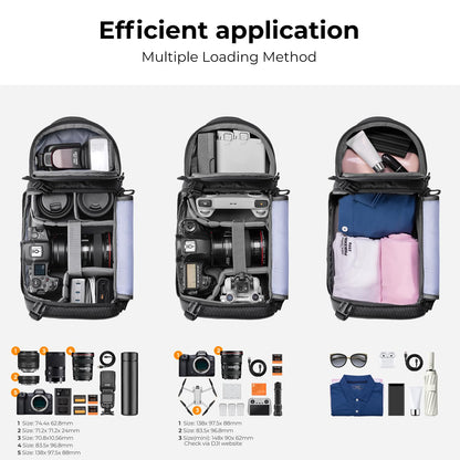 K&F Concept Camera Sling Bag Crossbody Bag Waterproof Camera Shoulder Backpack DSLR/SLR/Mirrorless Camera Case
