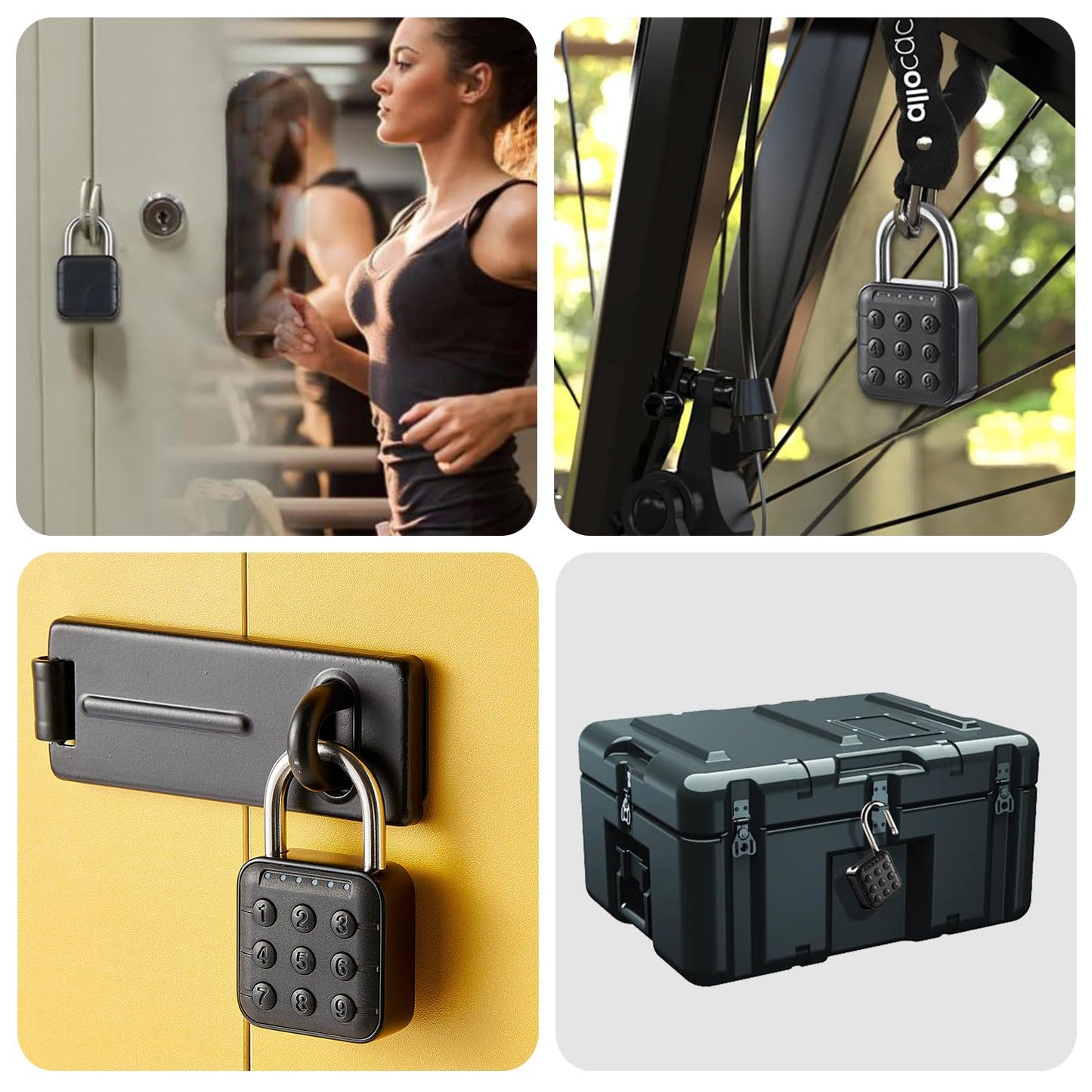 Combination Lock Bluetooth Smart Padlock with TUYA APP Unlock Locker Lock, Gym Locks with Keyless Password Suitable for Gym, School, Travel, Outdoor (Bluetooth with APP)