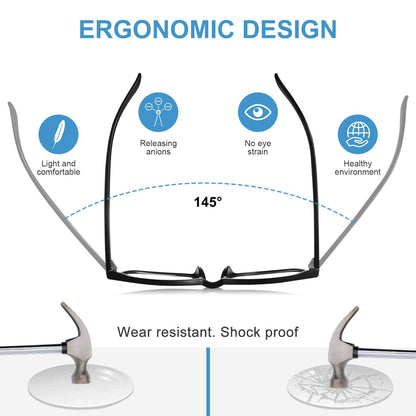 Okany 3 Pack Blue Light Blocking Glasses for Women Men, Round Computer Glasses Anti Eye Strain/UV/Glare Gaming Glasses