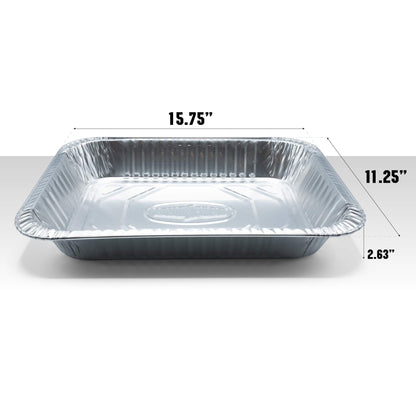 Kingsford Heavy Duty Large Aluminum Pans - Disposable Aluminum Pans for Cooking, Baking, Grilling, Frying & Roasting - Ideal Disposable Chafing Dish, Broiler, & Outdoor Tray 4 Count, (Pack of 1)