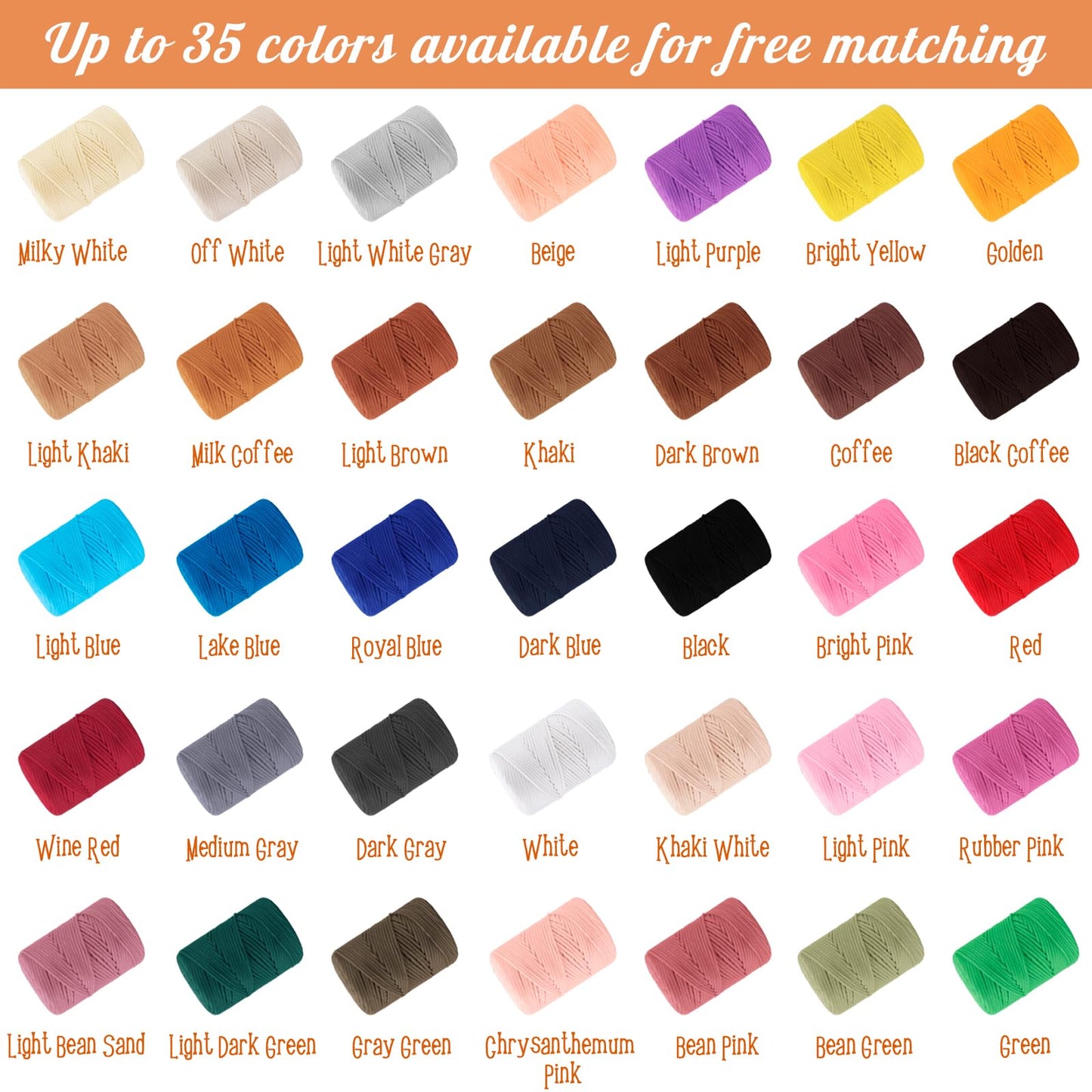 LEREATI Polyester Yarn 3 mm x 170 m, Macrame Yarn 3 mm Braided Macrame Cord Colourful, Macrame Cord 3 mm Coloured for Gift, Crochet Bag, Shoulder Bag, Place Plate, Home Decorations (Off White)