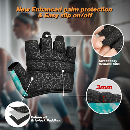 Minimal Weight Lifting Gloves,Short Micro Workout Gloves Grip Pads with Full Palm Protection & Extra Grip for Men Women Weightlifting,Gym,Exercise Training