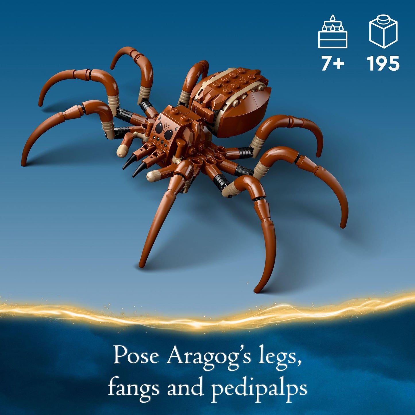 LEGO Harry Potter Aragog in The Forbidden Forest, Spider Toy Playset for Kids, Harry Potter Collectible with Magical Creature and 2 Minifigures, Harry Potter Toy for 7 Year Old Boys and Girls, 76434